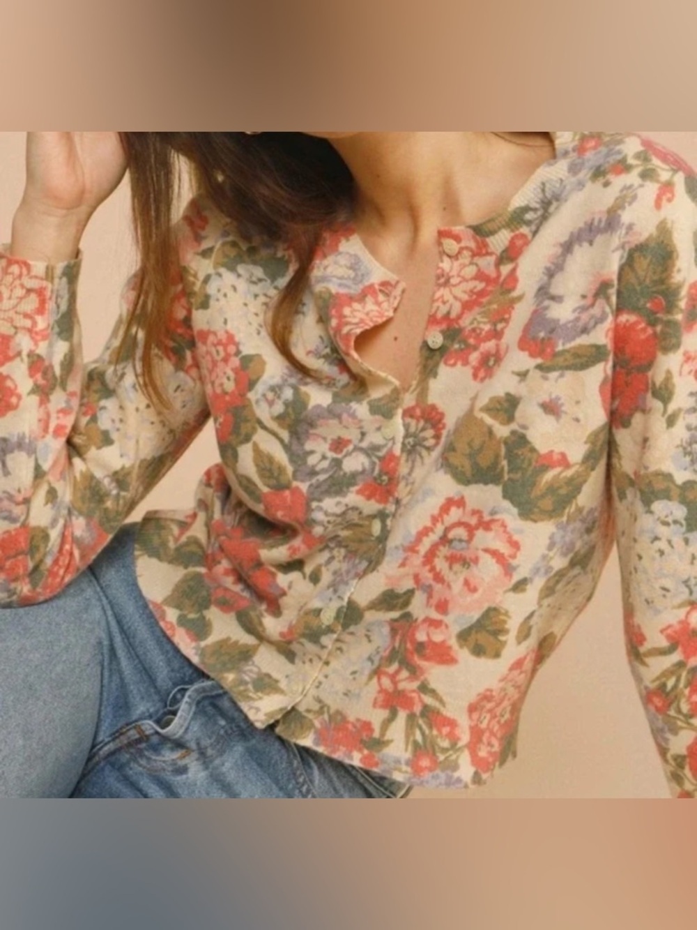 ROUJE Enzo floral cardigan sweater